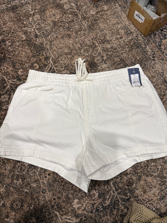 Universal Thread Pants - Universal Thread White Drawstring Elastic Waist Jean Shorts XXL NEW
